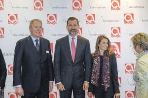 Rundgang mit S.K.H. Felipe, Fürst von Asturien und I.K.H. Letizia, Fürstin von Asturien, begleitet von Gerald Böse, Vorsitzender der Geschäftsführung der Koelnmesse. Foto: Koelnmesse