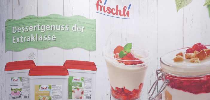 Montage von Frischli-Produkten und Frischli-Logo