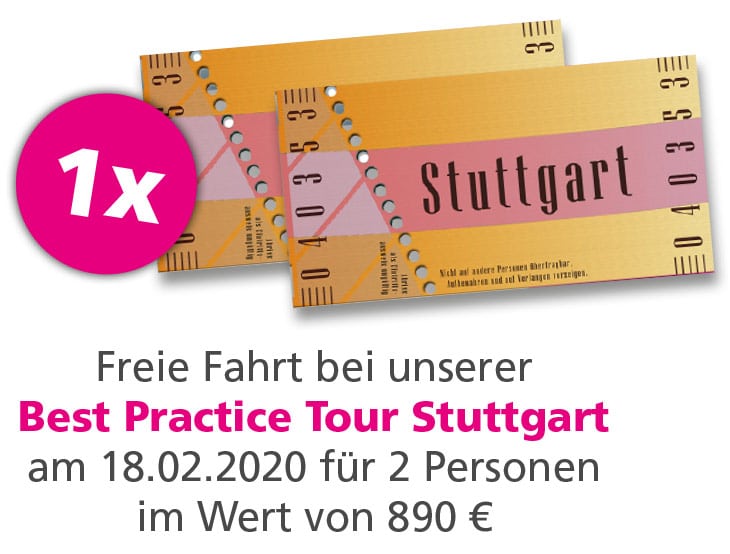 Gewinnspiel Best Practice Tour Stuttgart 2020