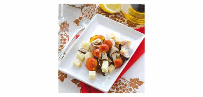 Salat mit Kaiserling und Steinpilz