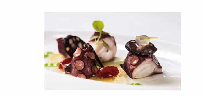 Oktopus mit Kartoffeln und Blutwurst | Catering Management